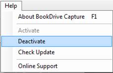 How to deactivate the software online?